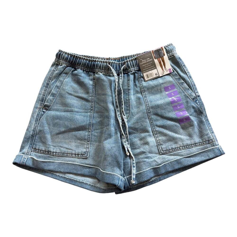 Berkley Jensen Pull-On Cuffed Denim Shorts NWT sz Small